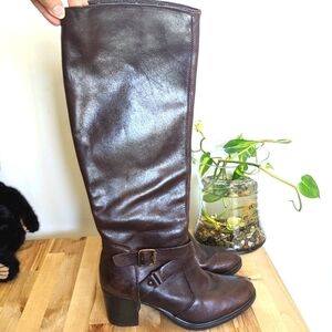 𝅺ALDO Dark Brown Knee High Riding Boots Size Zip 40